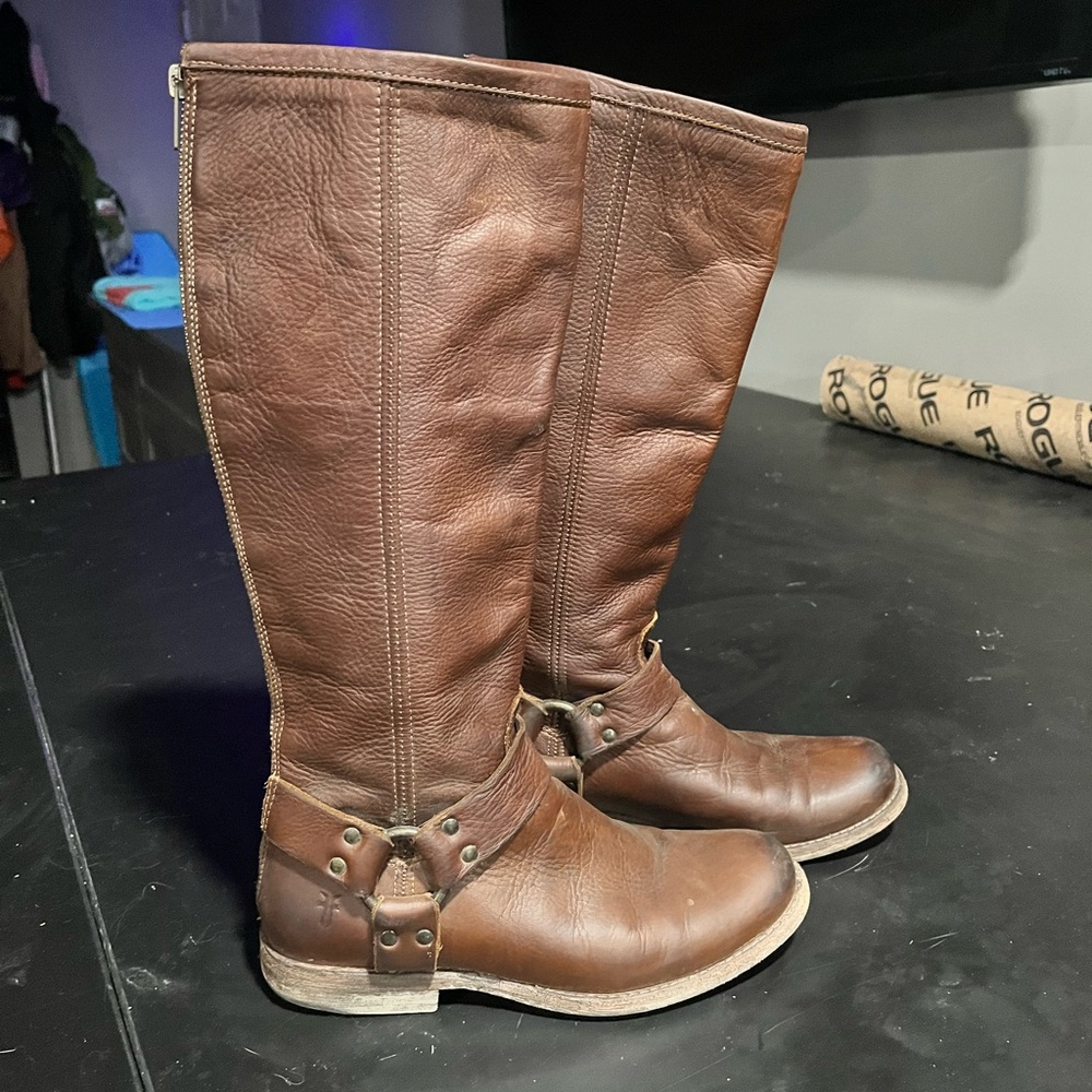 Frye Philip Tall Harness boots 6.5